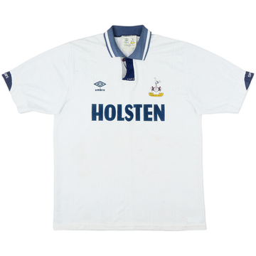 1991-93 Tottenham Home Shirt - 6/10 - (XL)