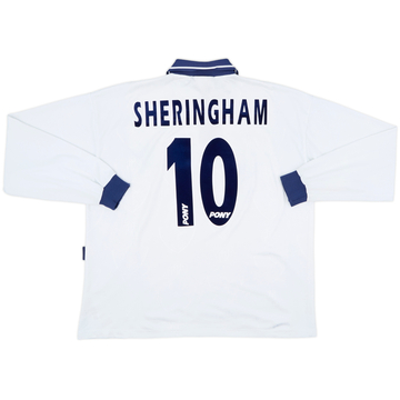 1995-97 Tottenham Home L/S Shirt Sheringham #10 - 7/10 - (XL)