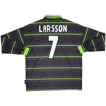 1998-99 Celtic Away L/S Shirt Larsson #7 - 8/10 - (L)