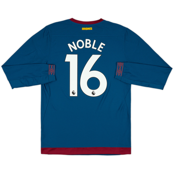 2018-19 West Ham Away L/S Shirt Noble #16 - 10/10 - (M)