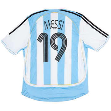 2005-07 Argentina Home Shirt Messi #19 - 8/10 - (L)