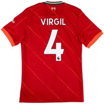 2021-22 Liverpool Home Shirt Virgil #4 - 10/10 - (S)