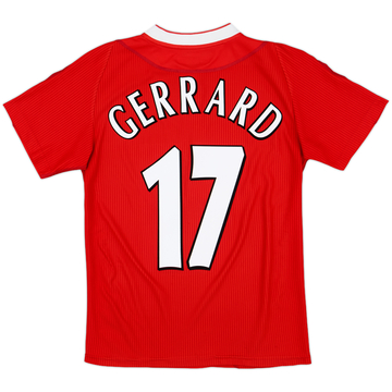 2002-04 Liverpool Home Shirt Gerrard #17 - 9/10 - (Y)