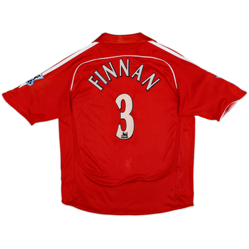 2006-08 Liverpool Home Shirt Finnan #3 - 6/10 - (M.Boys)
