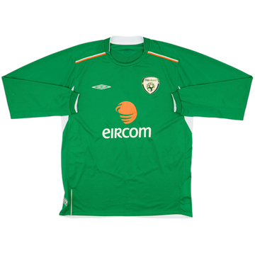 2004-06 Ireland Home L/S Shirt - 6/10 - (L)