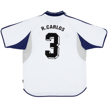 2000-01 Real Madrid Home Shirt R. Carlos #3 - 5/10 - (XL)