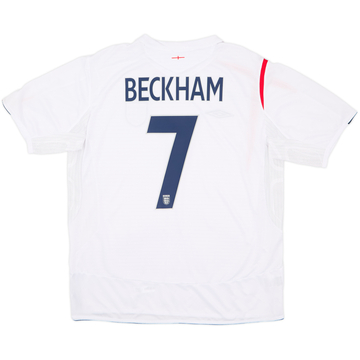 2005-07 England Home Shirt Beckham #7 (XL)