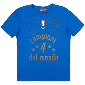 2006 Italy Puma 'Campioni Del Mondo' 'Signed' Cotton Tee - 5/10 - (S)