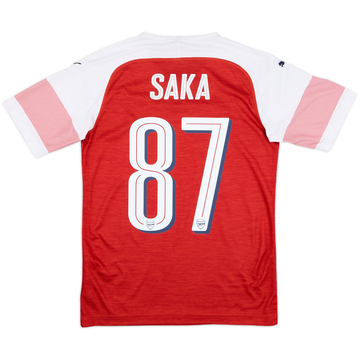2018-19 Arsenal Home Shirt Saka #87 - 6/10 - (XS)