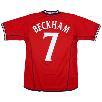 2002-04 England Away Shirt Beckham #7 - 7/10 - (M)