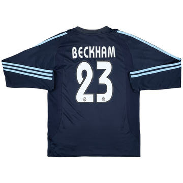 2003-04 Real Madrid Away L/S Shirt Beckham #23 - 6/10 - (S)