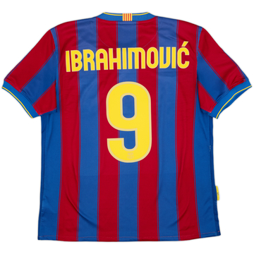 2009-10 Barcelona Home Shirt Ibrahimovic #9 - 7/10 - (M)