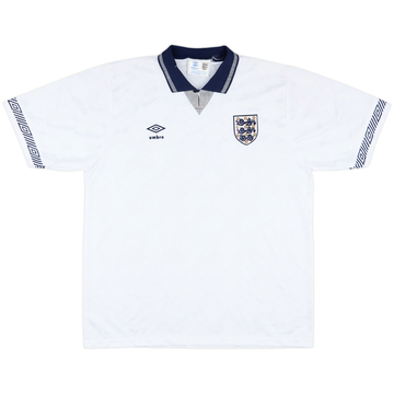 1990-92 England Home Shirt - 9/10 - (XL)