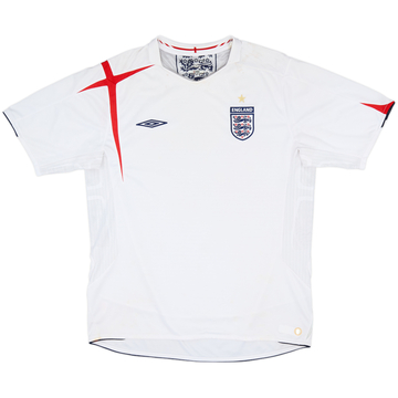 2005-07 England Home Shirt - 5/10 - (XL)