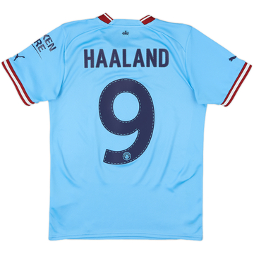 2022-23 Manchester City Home Shirt Haaland #9 - 8/10 - (S)