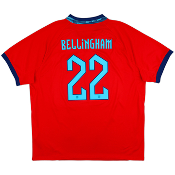 2022-23 England Away Shirt Bellingham #22 - 8/10 - (XXL)