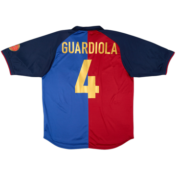 2004-05 Barcelona Nike Retro 1999-00 Shirt Guardiola #4 - 8/10 - (L)