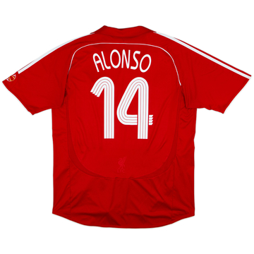 2006-08 Liverpool Home Shirt Alonso #14 - 5/10 - (XL)