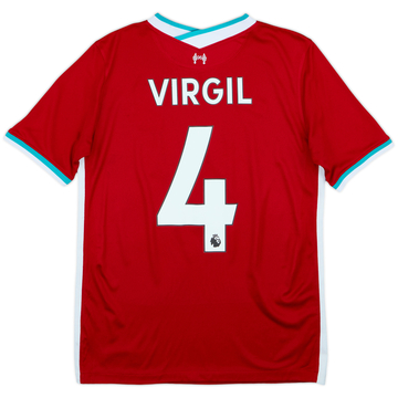 2020-21 Liverpool Home Shirt Virgil #4 - 10/10 - (XL.Boys)