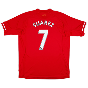 2013-14 Liverpool Home Shirt Suarez #7 - 5/10 - (XL)