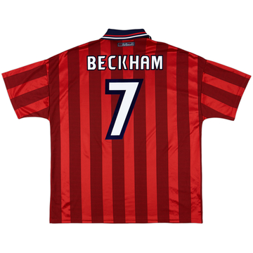1997-99 England Away Shirt Beckham #7 - 10/10 - (XXL)