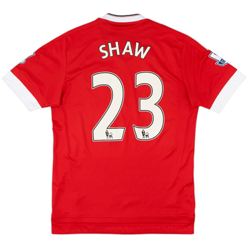 2015-16 Manchester United Home Shirt Shaw #23 - 6/10 - (S)