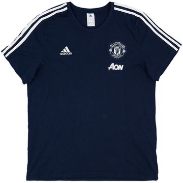 2018-19 Manchester United adidas Cotton Tee - 9/10 - (XL)