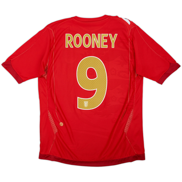 2006-08 England Away Shirt Rooney #9 - 6/10 - (M)