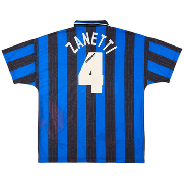 1996-97 Inter Milan Home Shirt Zanetti #4 - 8/10 - (XL)