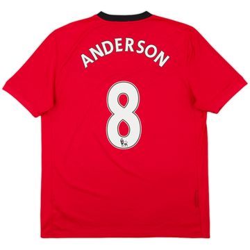 2009-10 Manchester United Home Shirt Anderson #8 - 8/10 - (L)