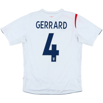 2005-07 England Home Shirt Gerrard #4 - 7/10 - (L)