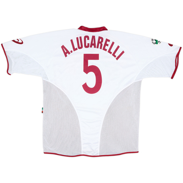 2004-05 Livorno Match Issue Coppa Italia Away Shirt A.Lucarelli #5