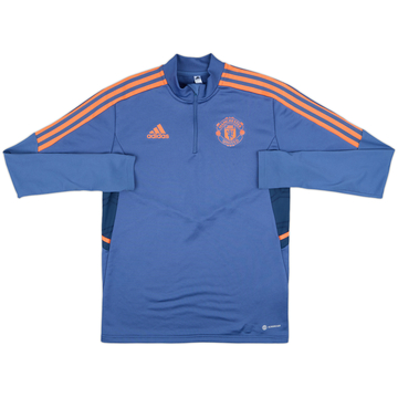 2022-23 Manchester United adidas 1/4 Zip Training Top - 8/10 - (S)