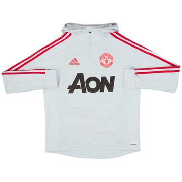 2018-19 Manchester United adidas Hooded Sweat Top - 8/10 - (L.Boys)