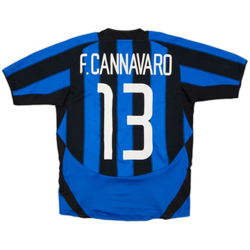 2003-04 Inter Milan Home Shirt F.Cannavaro #13 - 6/10 - (XL.Boys)
