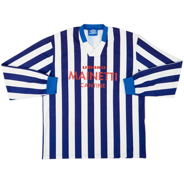 1990s Umbro Signed Template L/S Shirt #10 - 8/10 - (L)