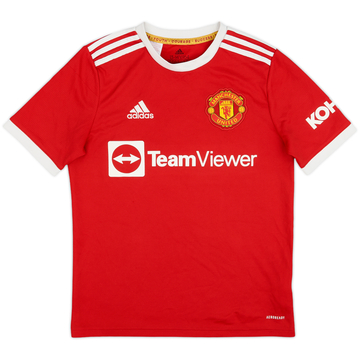 2021-22 Manchester United Home Shirt - 8/10 - (L.Boys)
