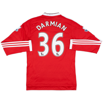 2015-16 Manchester United Home L/S Shirt Darmian #36 - 8/10 - (S)