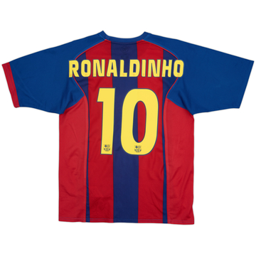 2004-05 Barcelona Basic Home Shirt Ronaldinho #10 - 9/10 - (M)