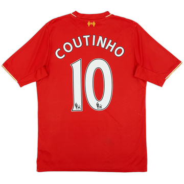 2015-16 Liverpool Home Shirt Coutinho #10 - 6/10 - (XL.Boys)