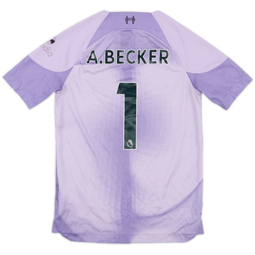 2022-23 Liverpool GK Shirt A.Becker #1 - 6/10 - (S.Boys)