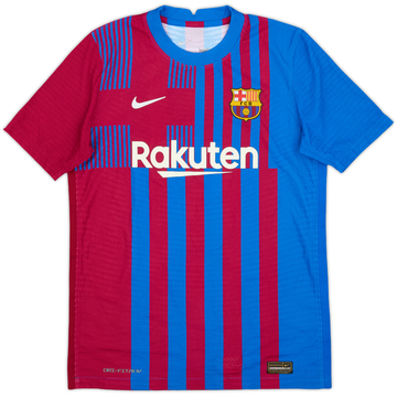 2021-22 Barcelona Authentic Home Shirt - 8/10 - (L.Boys)
