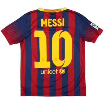2013-14 Barcelona Home Shirt Messi #10 - 5/10 - (M.Boys)