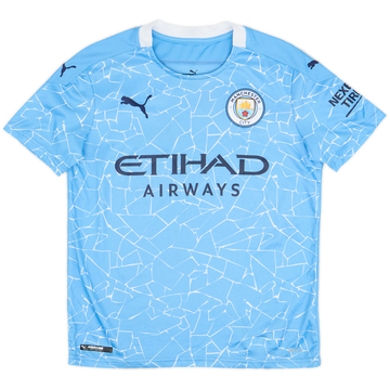 2020-21 Manchester City Home Shirt - 7/10 - (L.Boys)