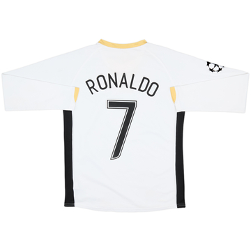 2006-08 Manchester United Away L/S Shirt Ronaldo #7 - 8/10 - (XL.Boys)