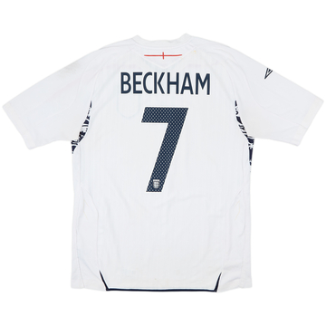 2007-09 England Home Shirt Beckham #7 - 6/10 - (L)