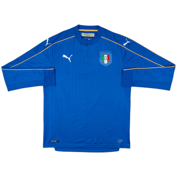 2016-17 Italy Home L/S Shirt - 9/10 - (M)