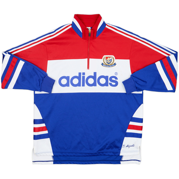 1992 Yokohama Marinos adidas 1/4 Zip Training Top - 7/10 - (M/L)
