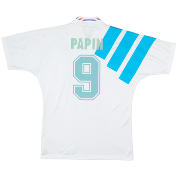 1992-93 Olympique Marseille Home Shirt Papin #9 - 8/10 - (M)