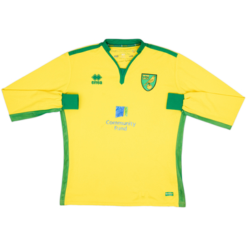 2016-17 Norwich Home L/S Shirt - 5/10 - (XL)